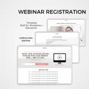 Elementor Template Webinar Cappuccino