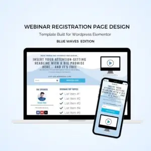 Elementor Webinar Registration Blue Waves