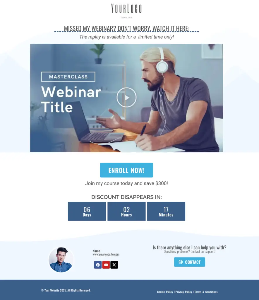 Webinar Registration Template