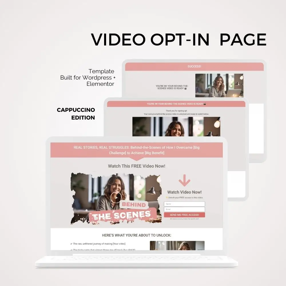 Elementor Template Webinar Cappuccino